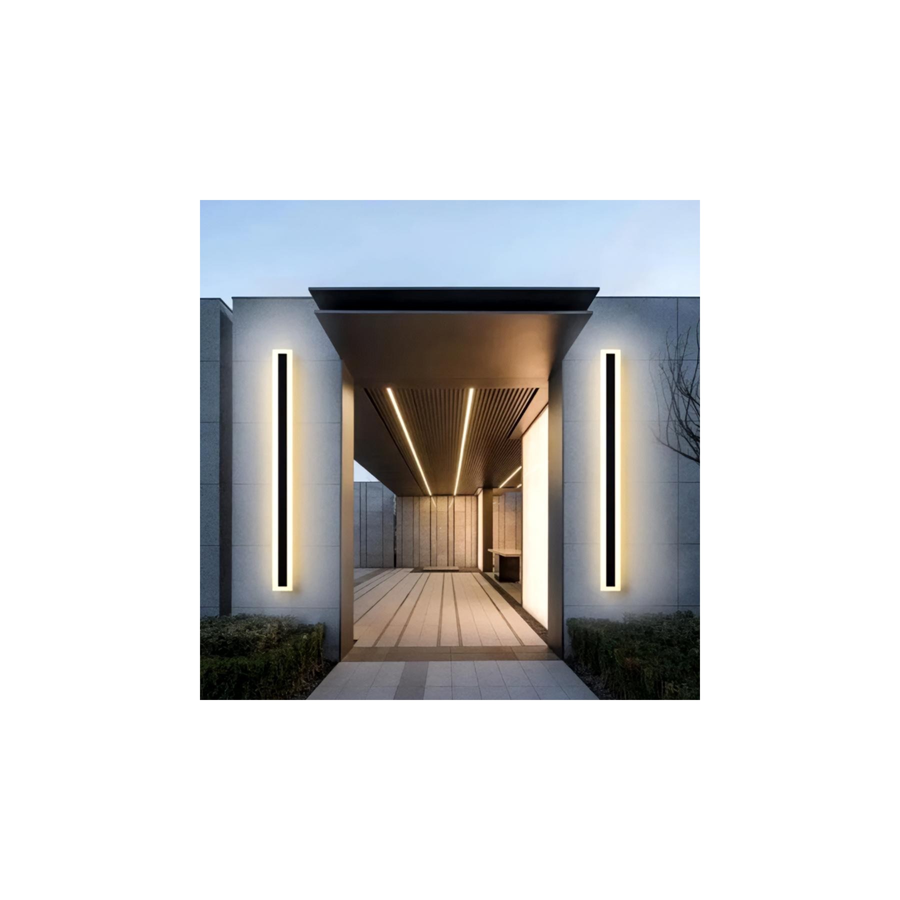 Aplique Pared Exterior25W 115Cm Aplique Exterior Largoapliqu