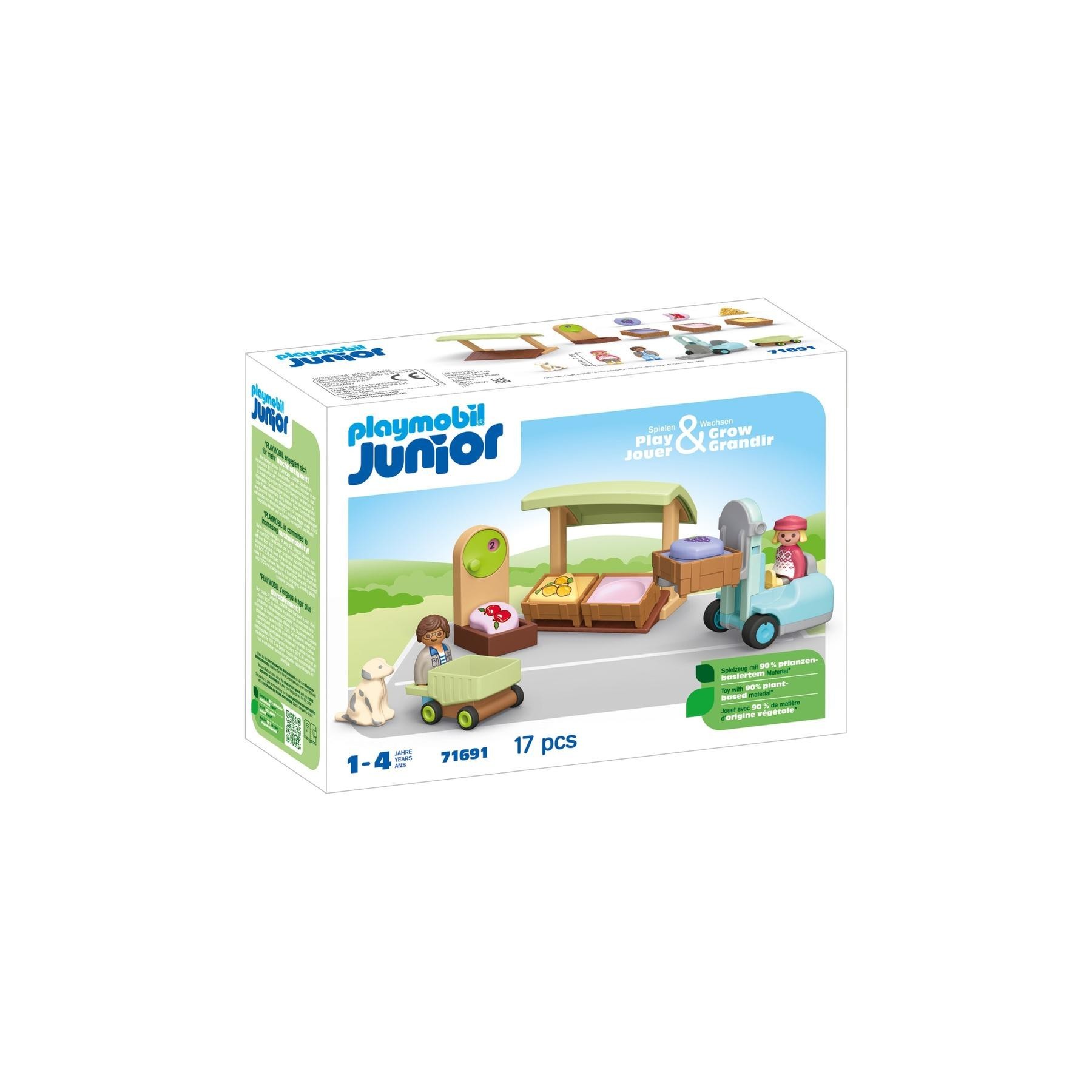 Playmobil Junior Puesto Ecológico Y Carretilla Elevadora