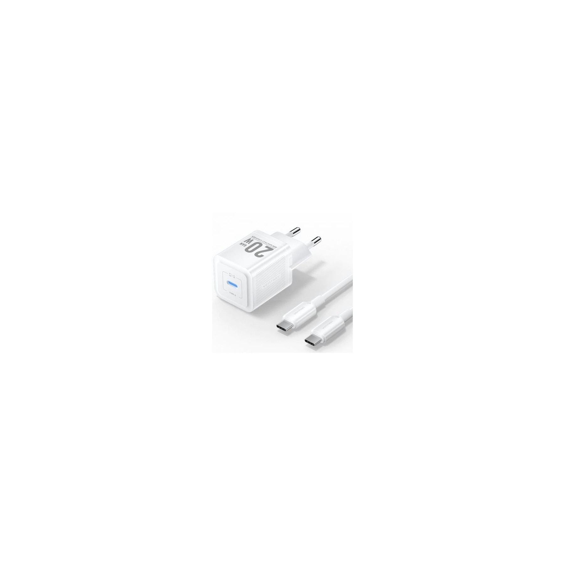 Cargador Gan De Pared Vention Tz-Fepw0-Eu-01/ 1Xusb Tipo-C +