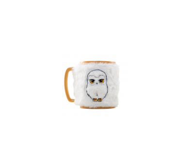 Taza Con Funda De Peluche Hedwig 440 Ml