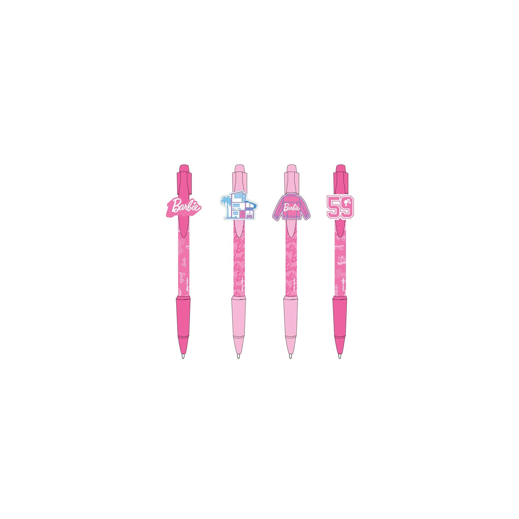 Pack X4 Bolígrafos Barbie