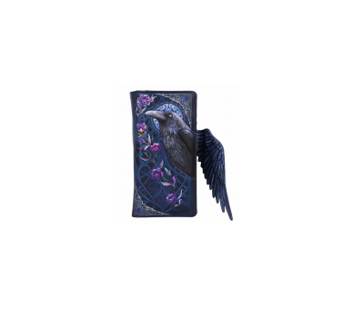 Cartera Tarjetero Ravens Flight En Relieve 18,5 Cm