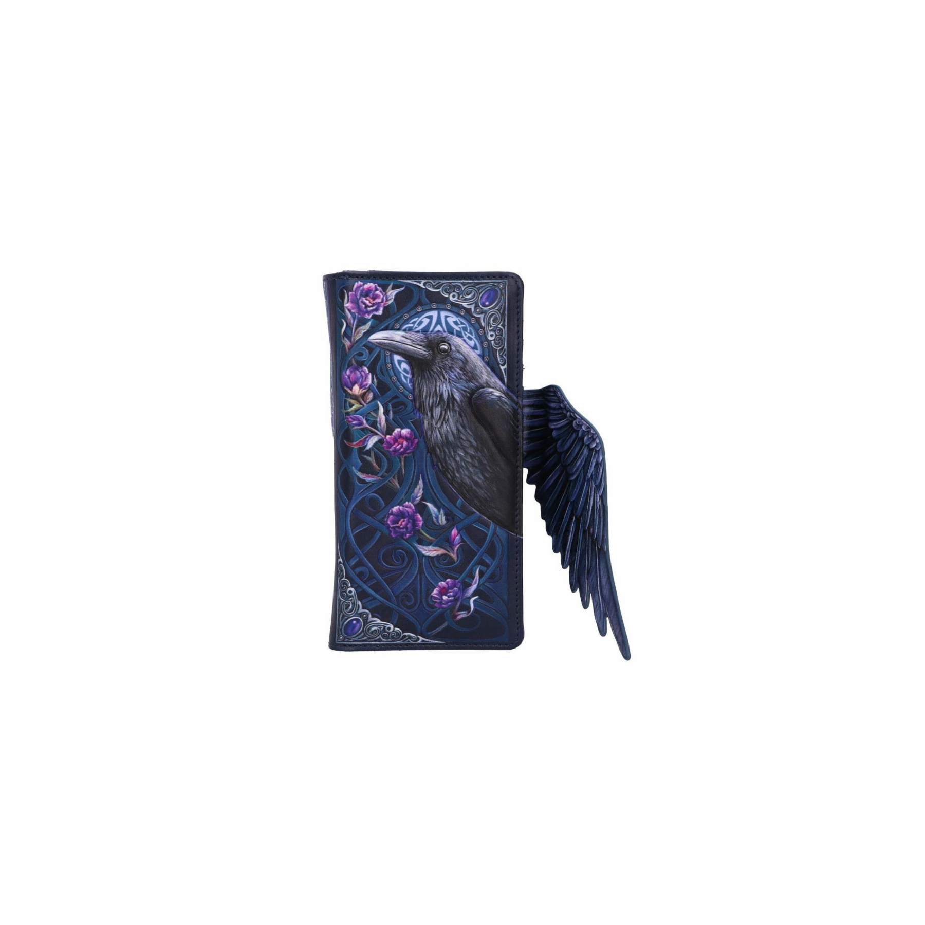 Cartera Tarjetero Ravens Flight En Relieve 18,5 Cm