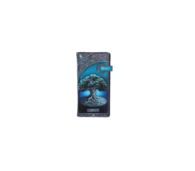 Cartera Tarjetero Tree Of Life En Relieve 18,5 Cm