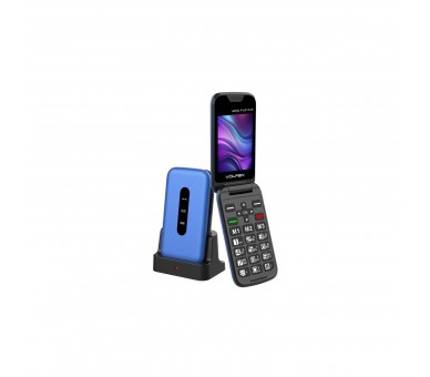 Telefono Movil Volfen Nexo Flip Max Tipo Concha Azul Base De