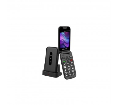 Telefono Movil Volfen Nexo Flip Max Tipo Concha Negro Base D