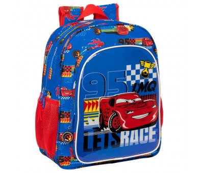 Mochila Race Ready Cars Disney 38cm adaptable