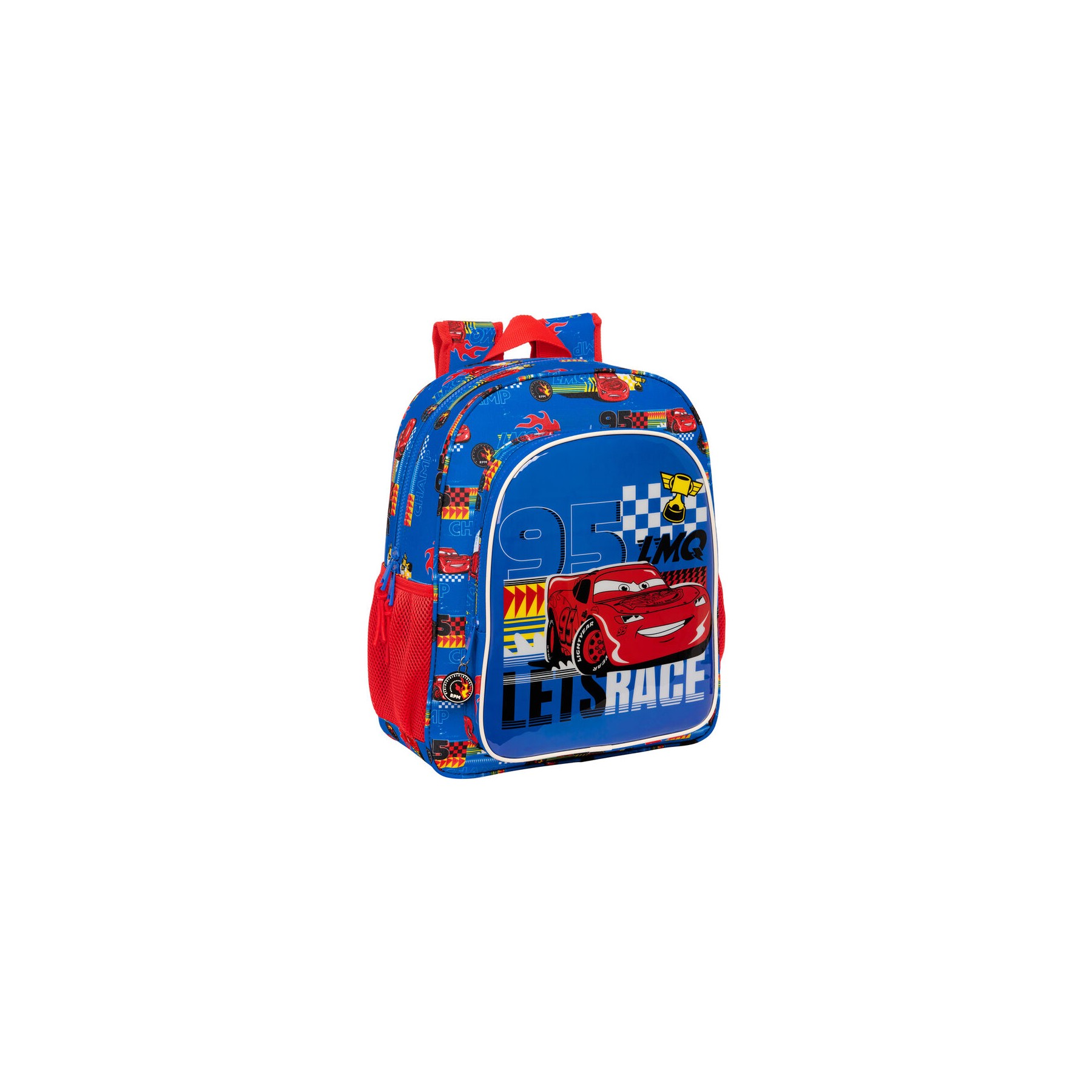 Mochila Race Ready Cars Disney 38cm adaptable