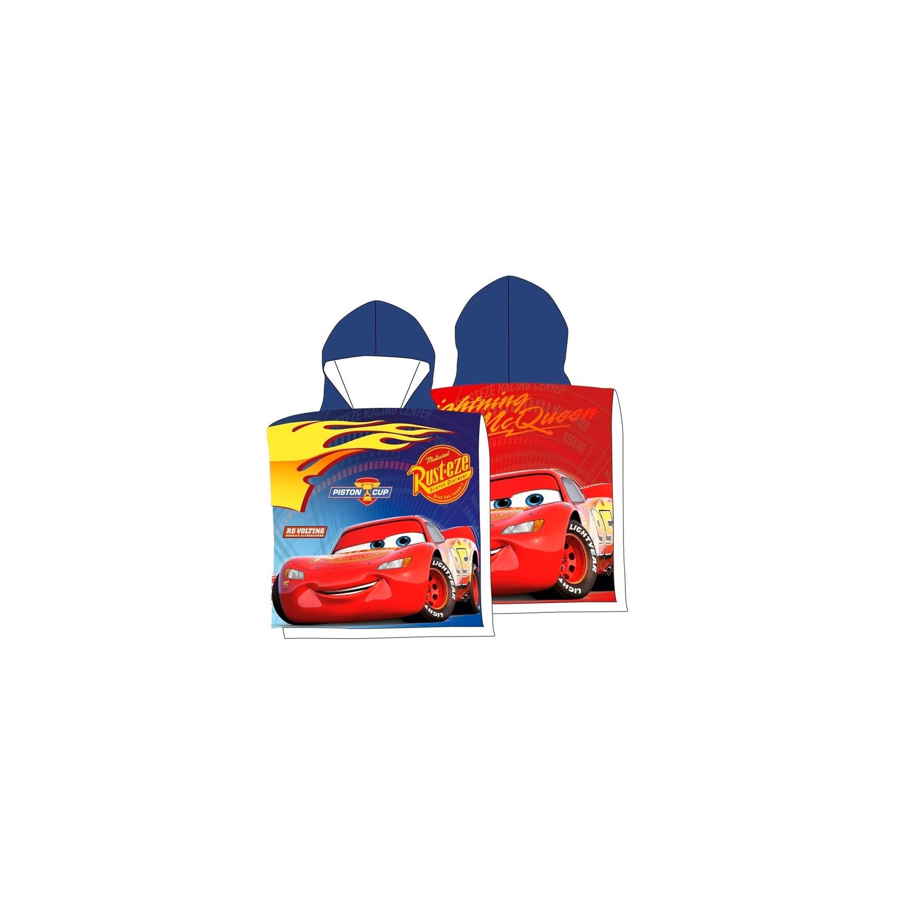 Poncho toalla Cars Disney algodon