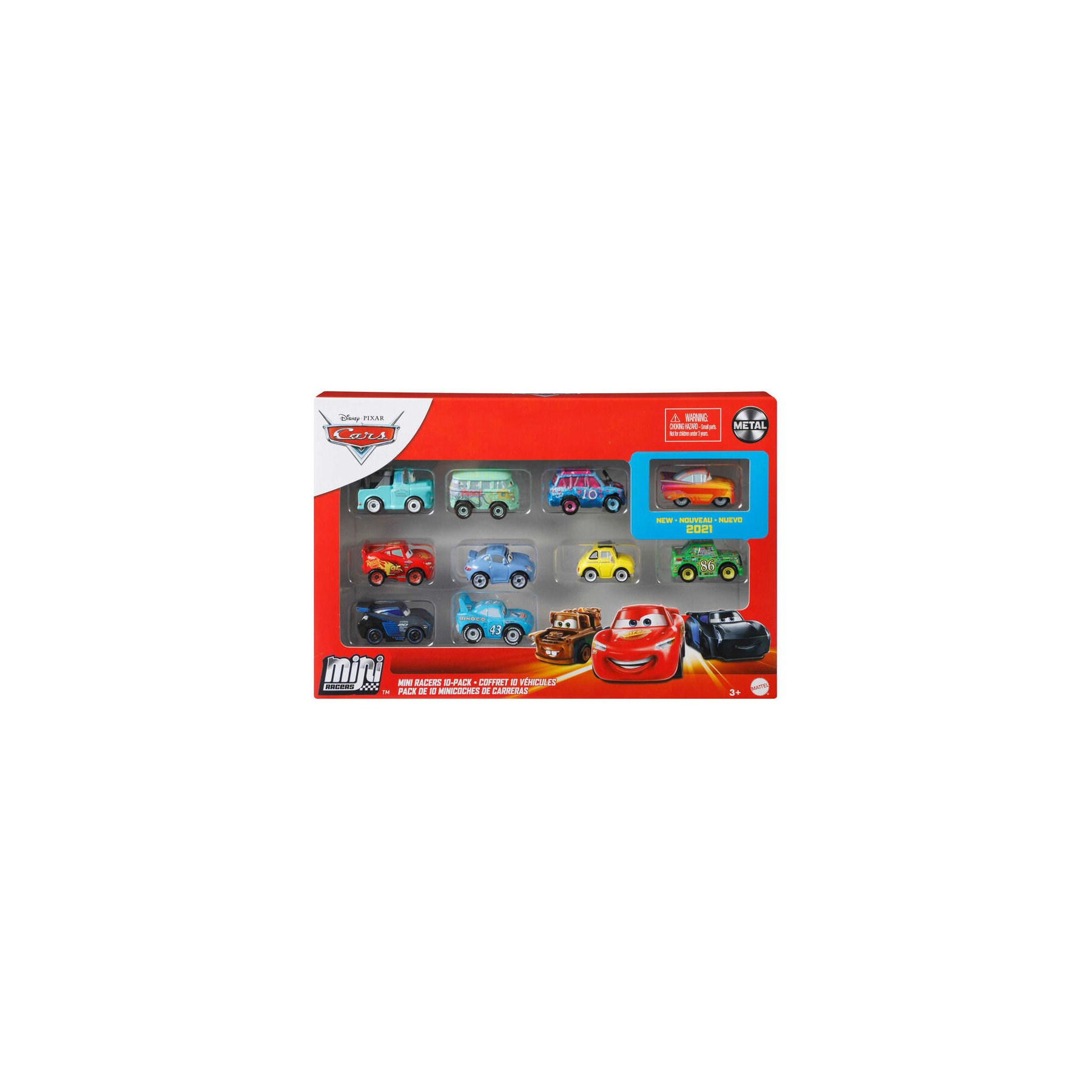 Blister 10 coches Cars Disney Pixar surtido