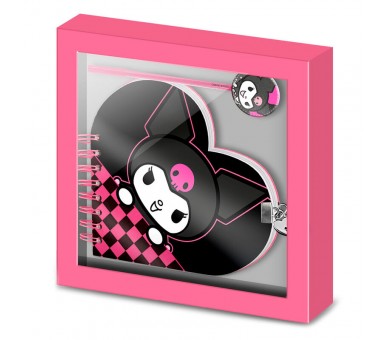 Set diario + boligrafo Kuromi Hello Kitty