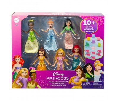 Blister 6 Muñecas Fiesta del Te Princesas Disney