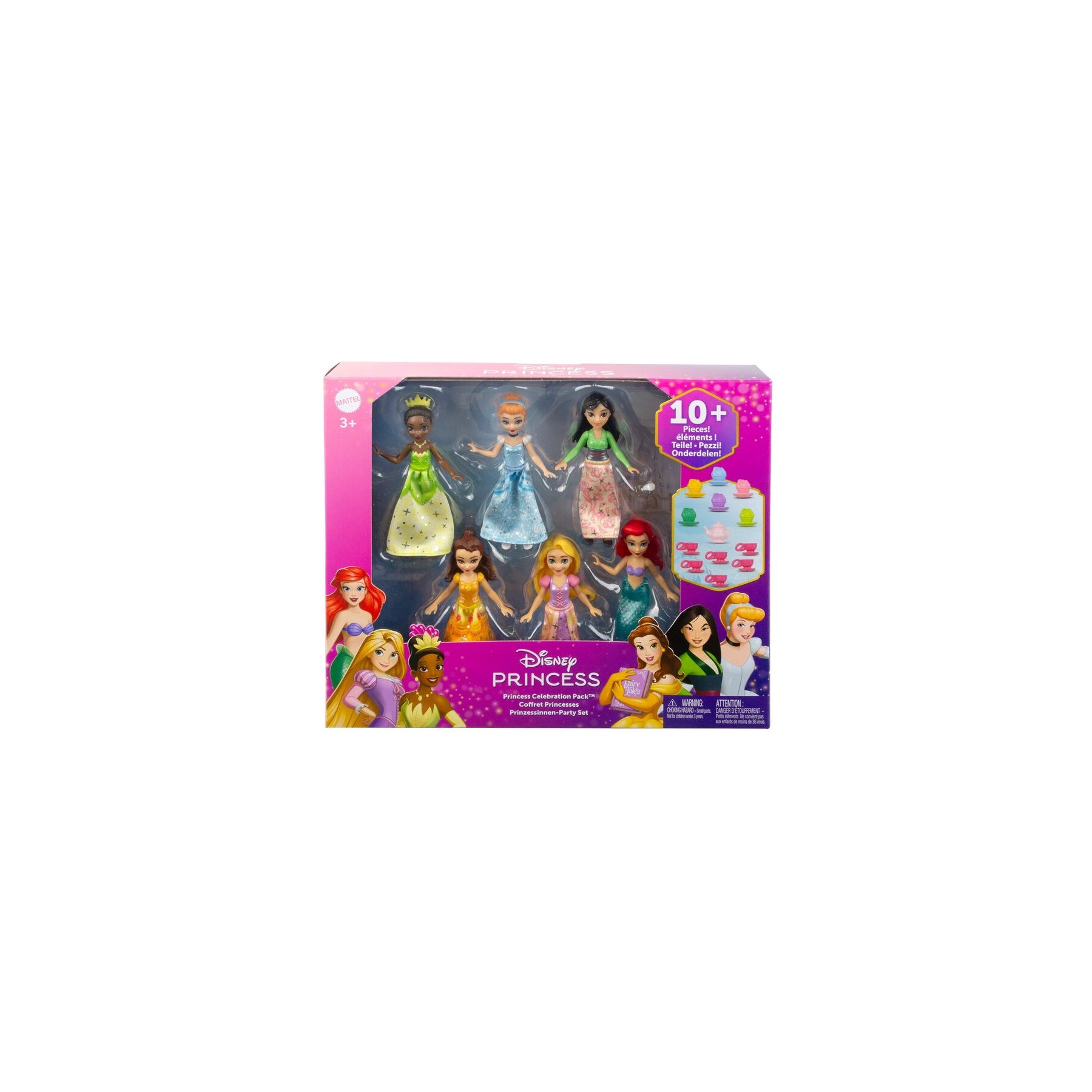 Blister 6 Muñecas Fiesta del Te Princesas Disney