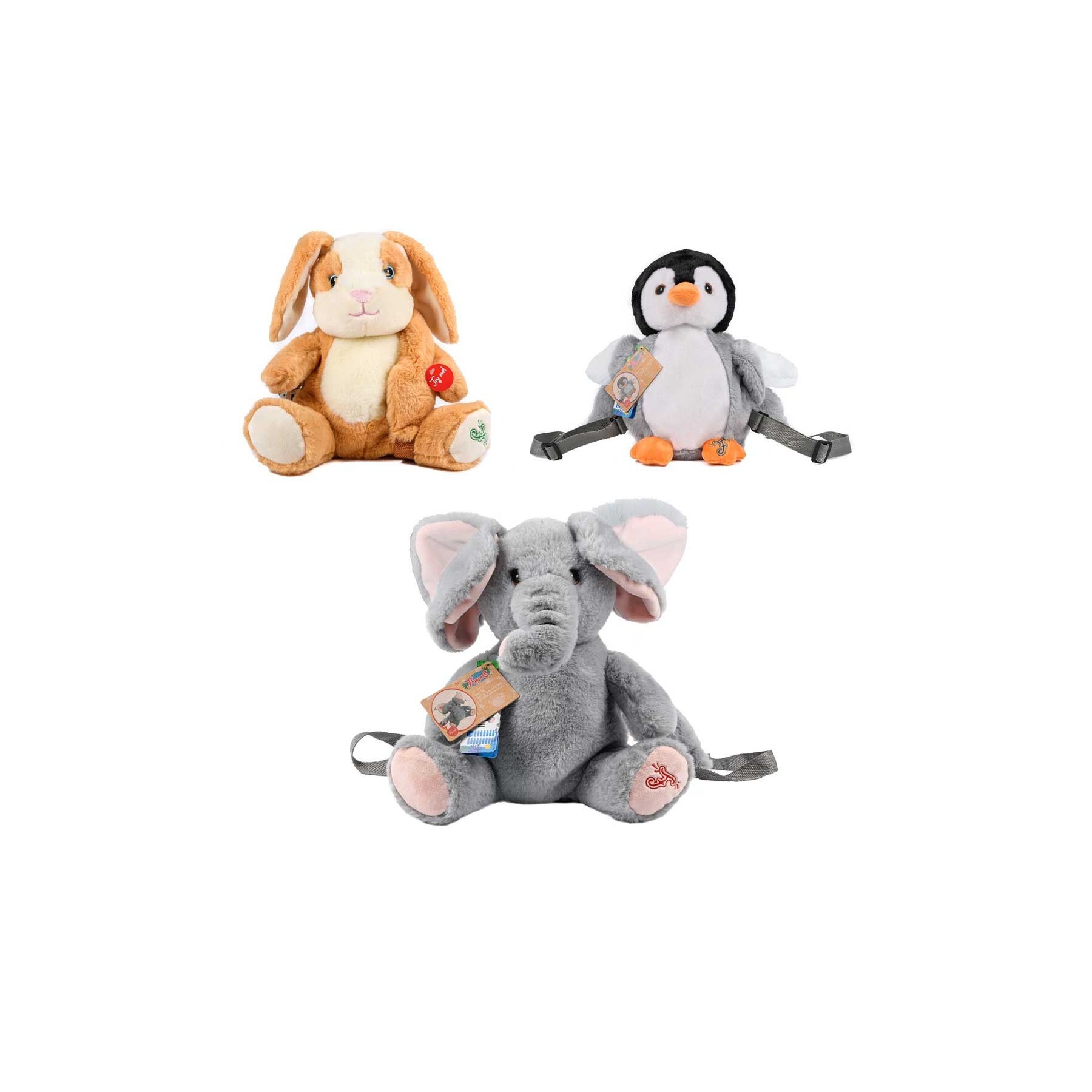 Mochila peluche animales surtido