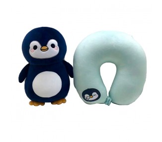 Almohada viaje + peluche Swapseazzz Pinguino Adoramals