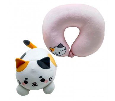 Almohada viaje + peluche Swapseazzz Gato Adoramals