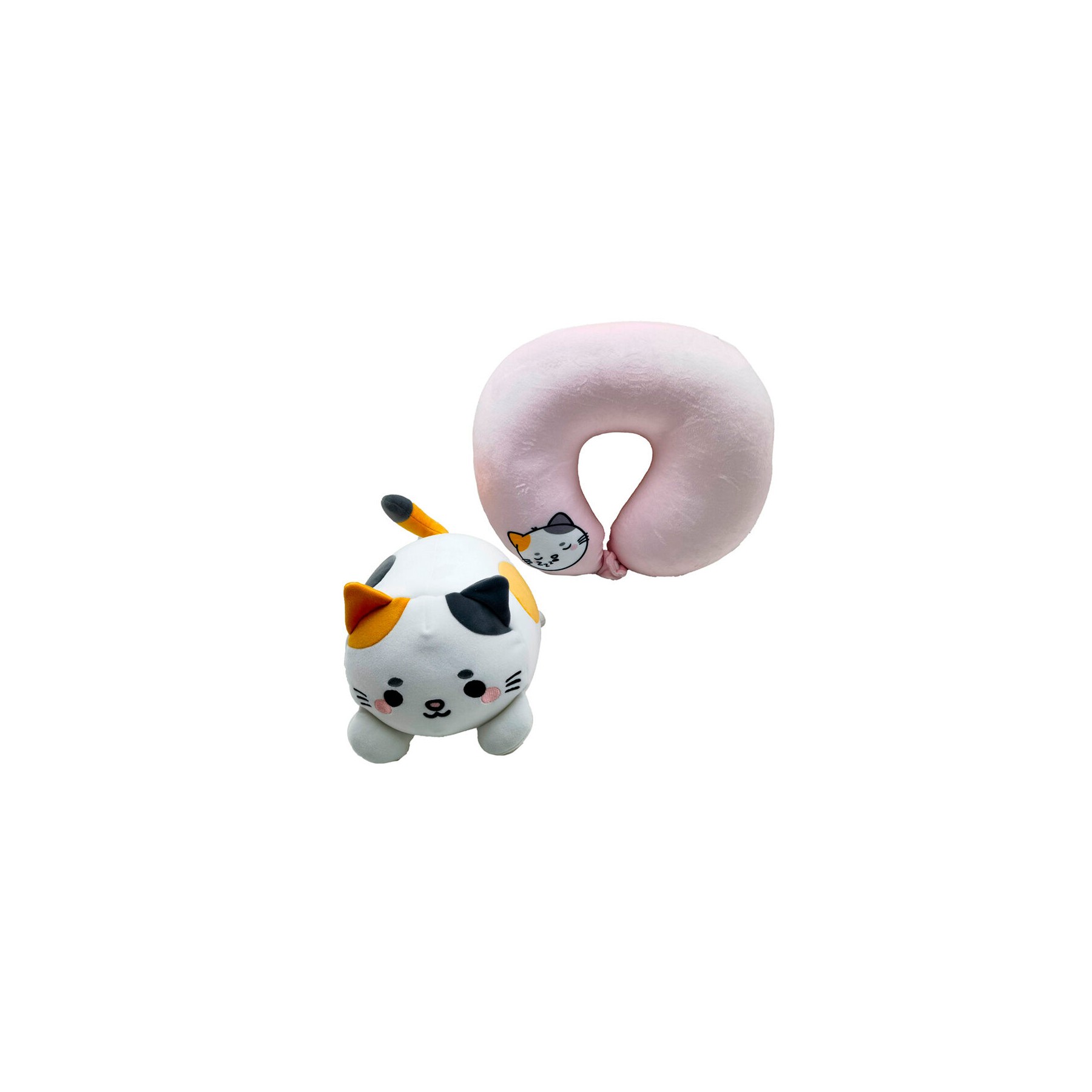 Almohada viaje + peluche Swapseazzz Gato Adoramals