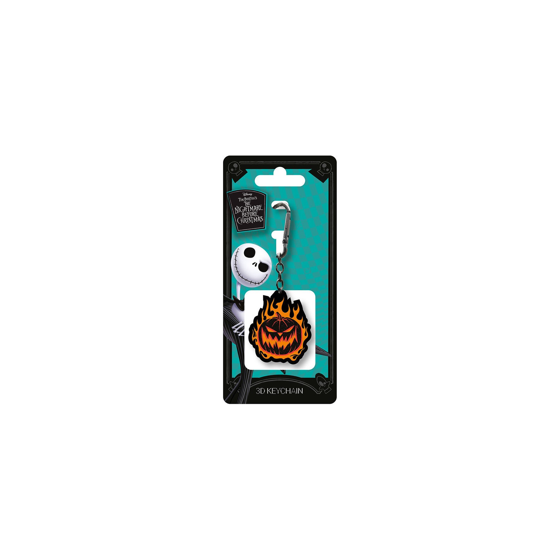 Llavero 3D Calabaza en Llamas Pesadilla Antes de Navidad Disney 6cm
