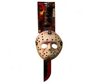 Set mascara y machete Jason Friday the 13th adulto