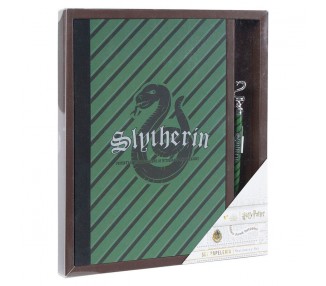 Set cuaderno + boligrafo Slytherin Harry Potter