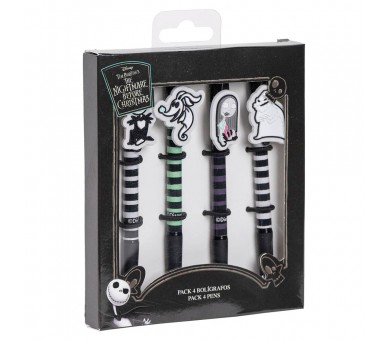 Blister 4 boligrafos Pesadilla Antes de Navidad Disney