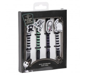 Blister 4 boligrafos Pesadilla Antes de Navidad Disney