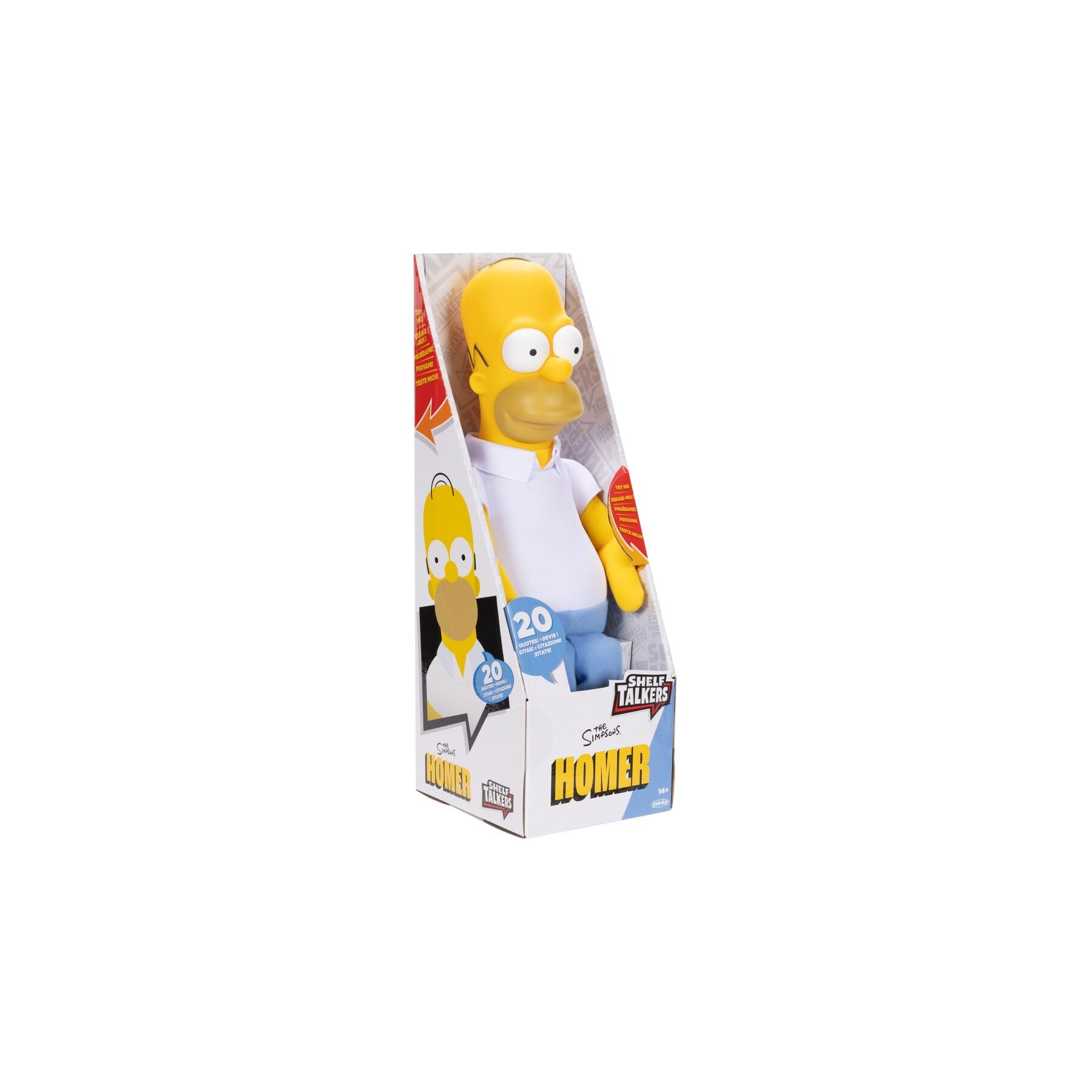 Peluche parlante Homer Shelf Los Simpsons ingles 33cm