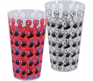 Vaso Cambio Color Spiderman Marvel 400ml