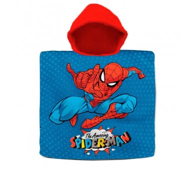 Poncho toalla Spiderman Marvel algodon