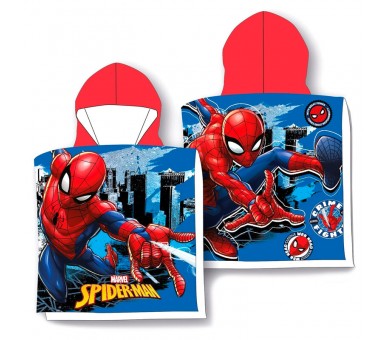 Poncho toalla Spiderman Marvel microfibra