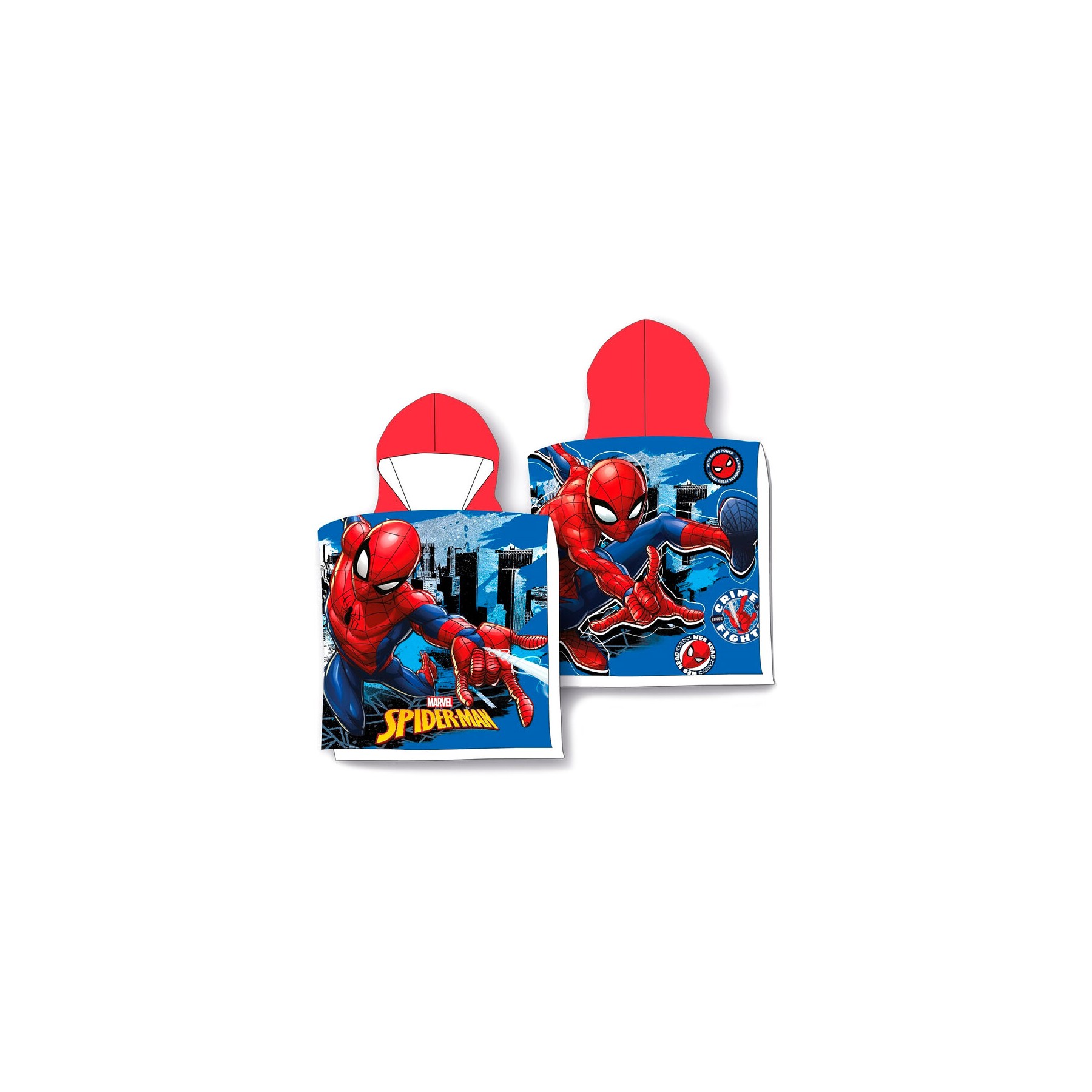 Poncho toalla Spiderman Marvel microfibra