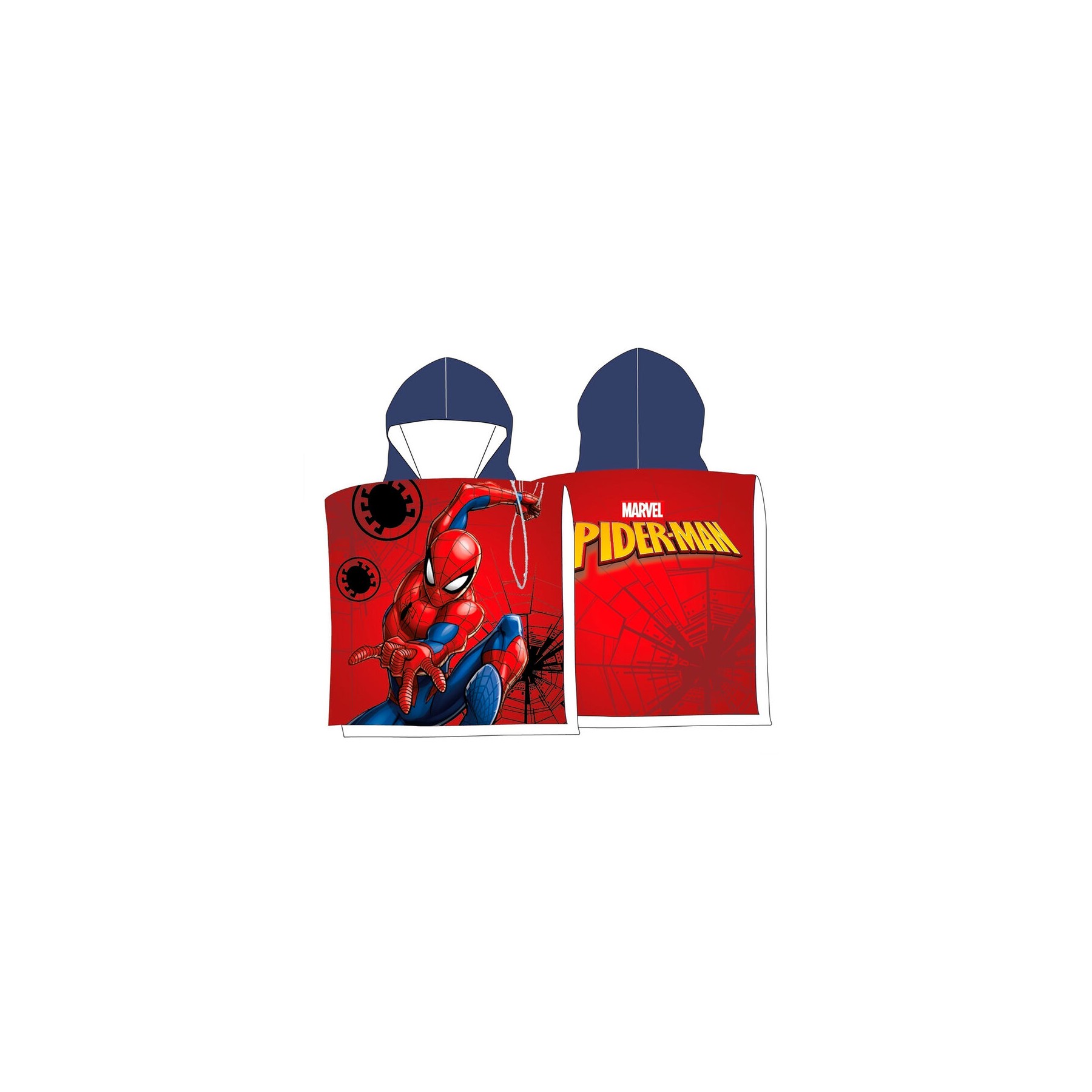 Poncho toalla Spiderman Marvel algodon