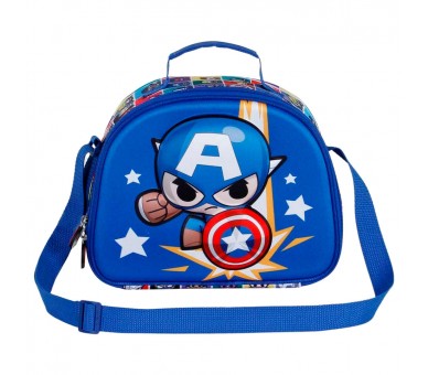 Bolsa portameriendas 3D Punch Capitan America Vengadores Avengers Marvel
