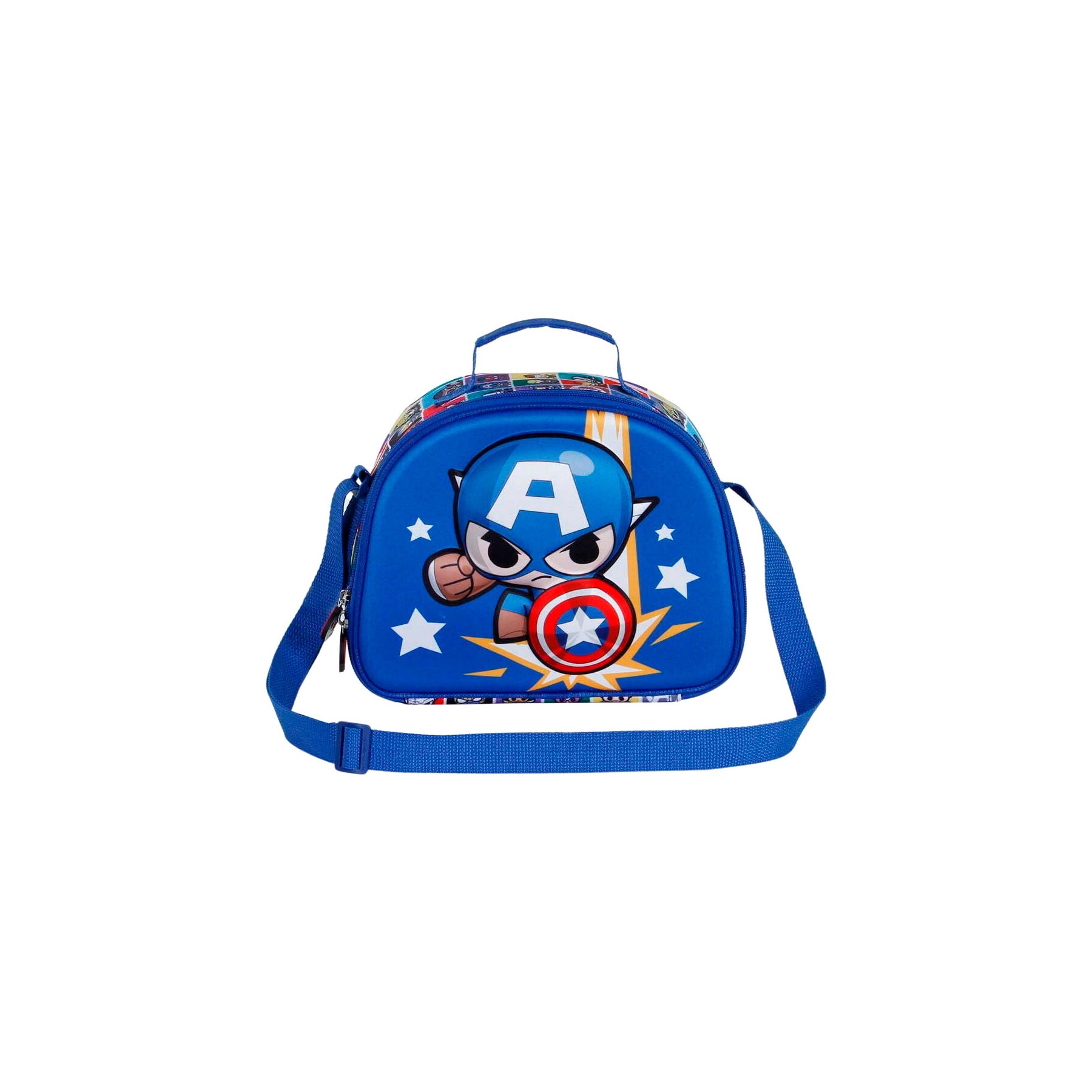 Bolsa portameriendas 3D Punch Capitan America Vengadores Avengers Marvel
