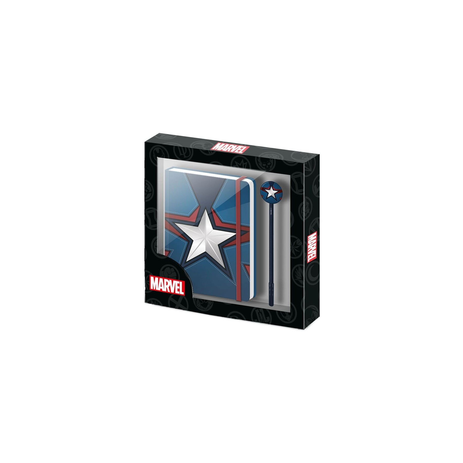 Set diario + Boligrafo Capitan America Marvel