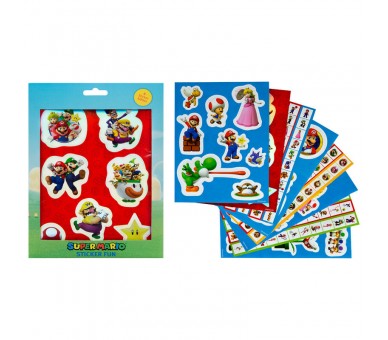Set hojas pegatinas Super Mario Bros