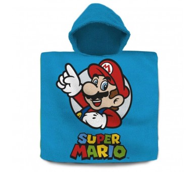 Poncho toalla Super Mario Bros algodon