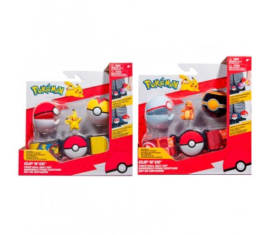Set Cinturon Poke Ball Pikachu Pokemon surtido