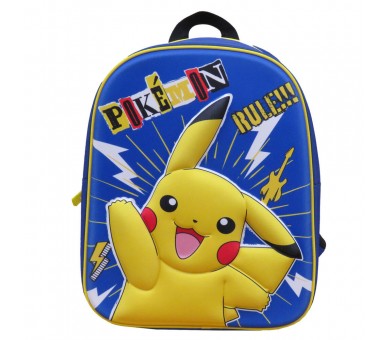 Mochila 3D Pikachu Pokemon 30cm