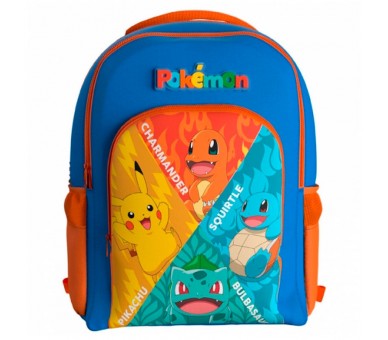 Mochila Starters Pokemon 43cm adaptable