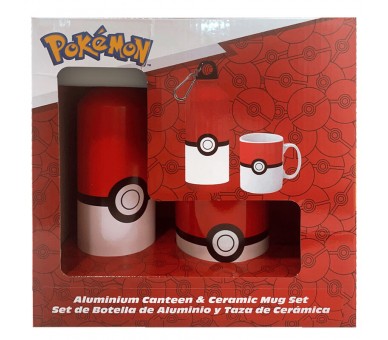 Set cantimplora aluminio + taza ceramica Pokemon