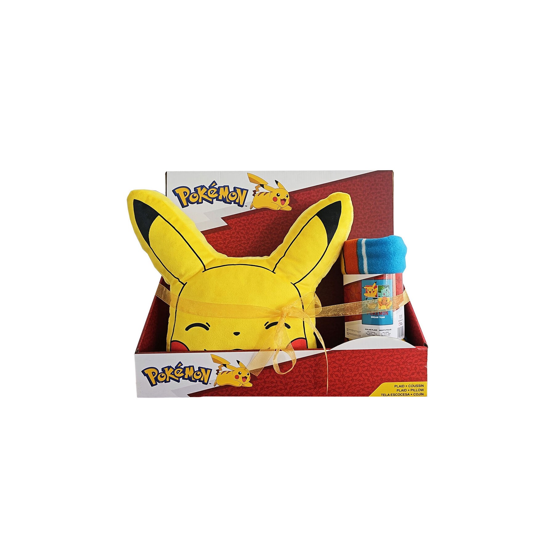 Set manta polar + cojin Pokemon