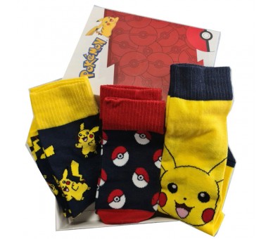 Set 3 calcetines Pokemon adulto surtido