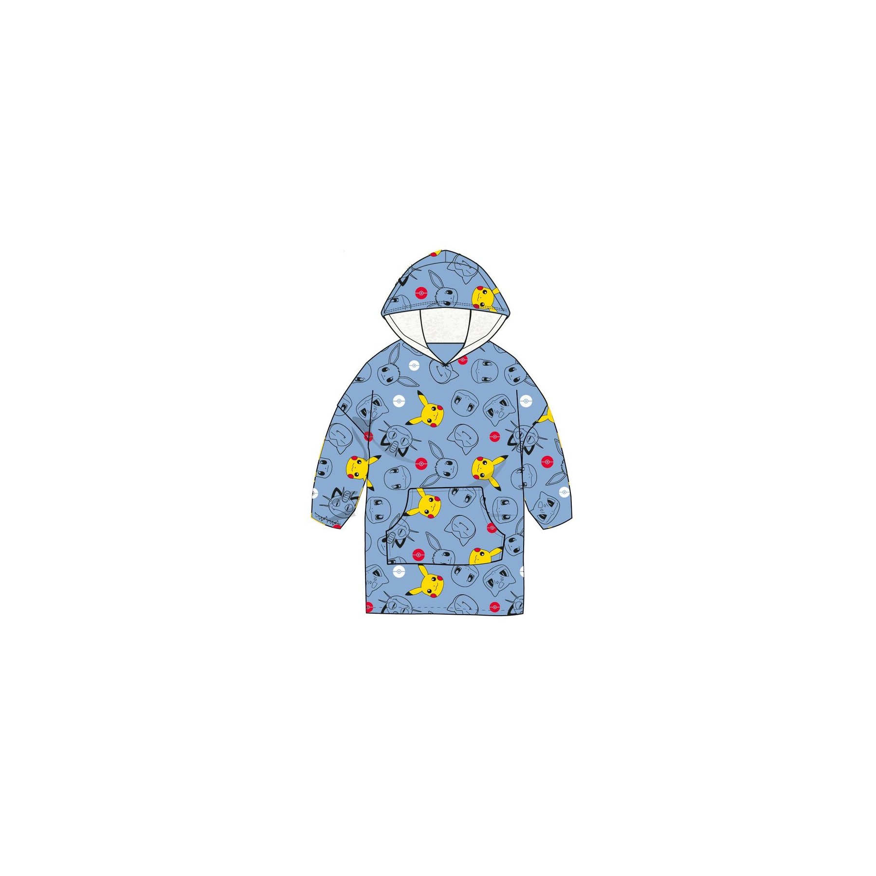 Bata sudadera oversize Pikachu Pokemon coral adulto