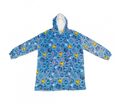 Bata sudadera oversize Pokemon coral infantil