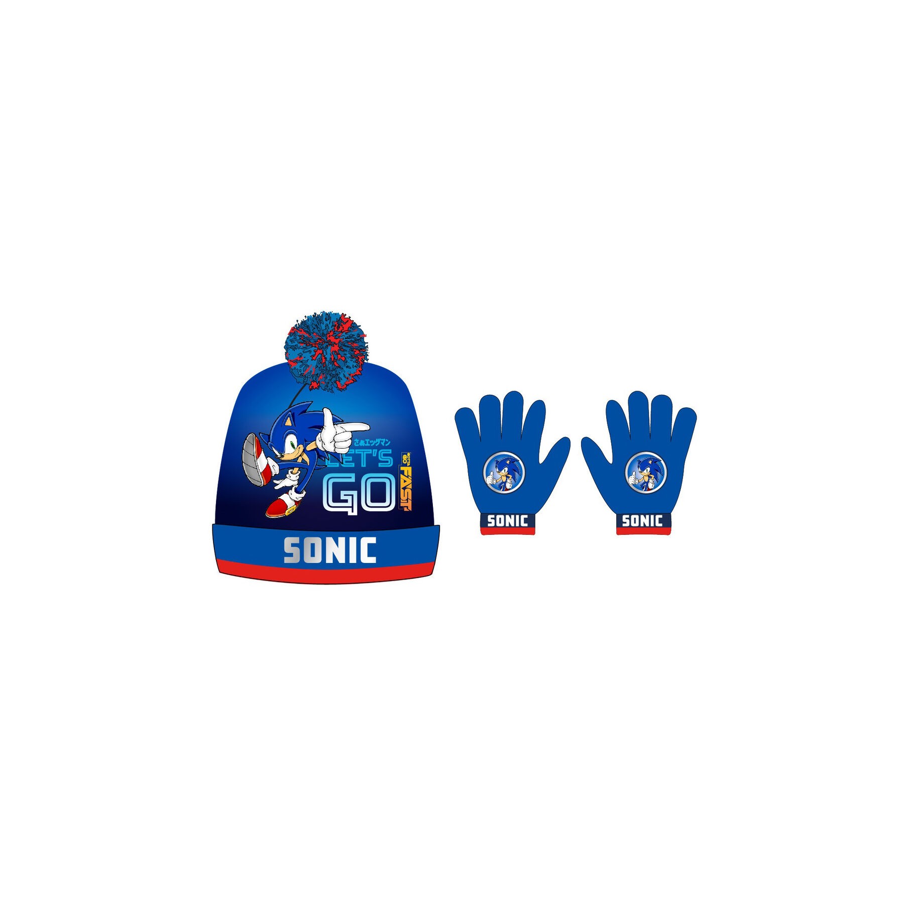 Set gorro y guantes Sonic the Hedgehog