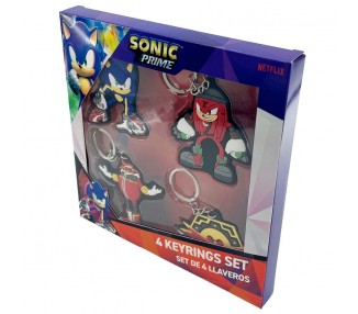 Blister 4 llaveros Sonic the Hedgehog