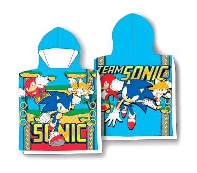Poncho toalla Sonic The Hedgehog microfibra