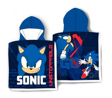 Poncho toalla Sonic The Hedgehog algodon