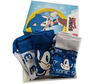Set 3 calcetines Sonic The Hedgehog adulto surtido